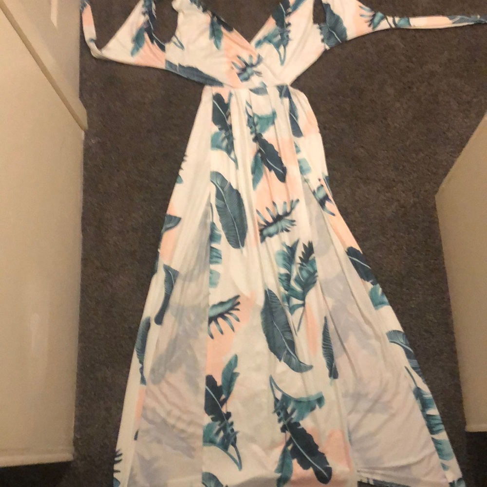 Tropical slit dress